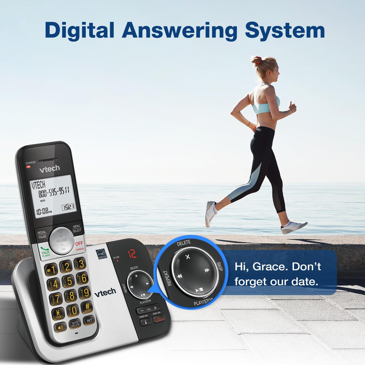 Cordless Home Phone with Answering Machine J51007