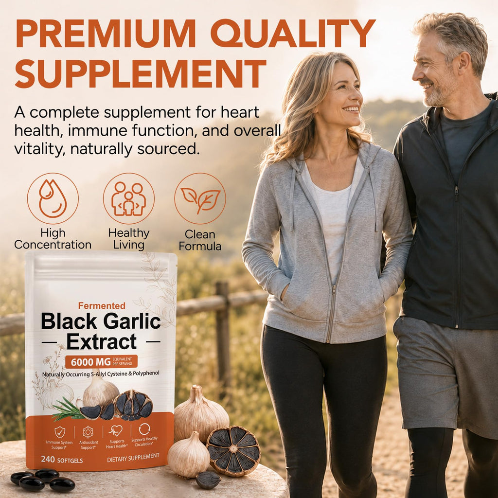 Black Garlic Capsules 6000mg 240 Softgels G70533