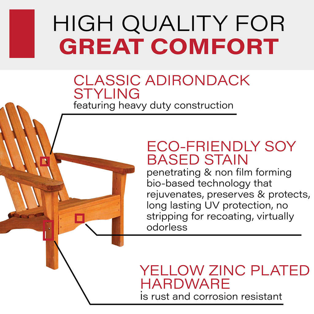 Heavy Duty Adirondack Chair Treated Pine 800 Lb Weight Capacity A673142