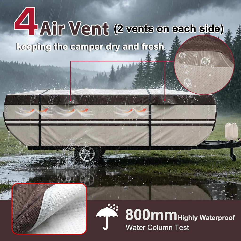 9 Layers Waterproof 14-16ft Pop Up Camper Cover I34066