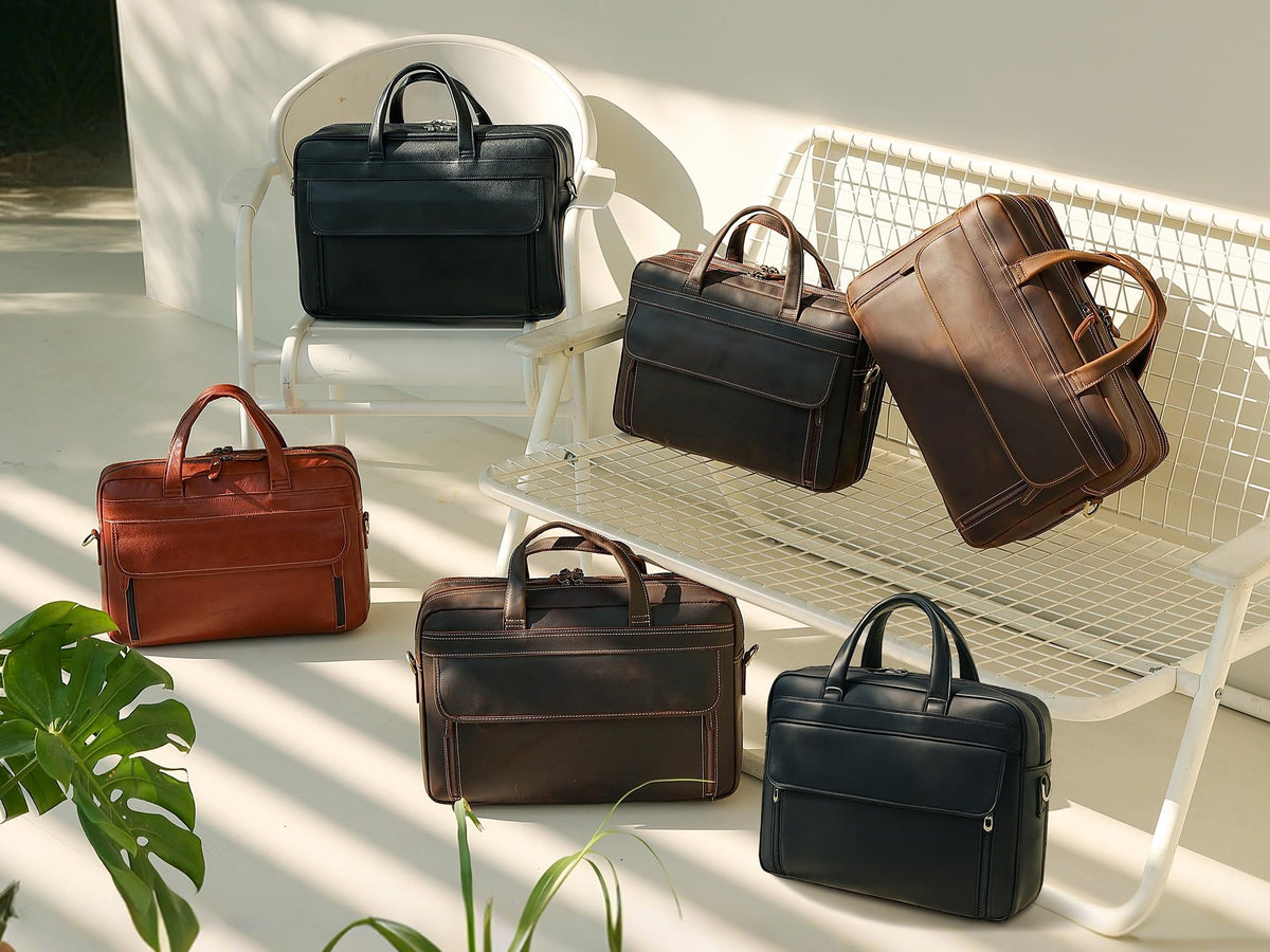 Leather Laptop Briefcase R6434