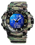Men Tactical Analog Digital Sport Watch 50M LED T3033