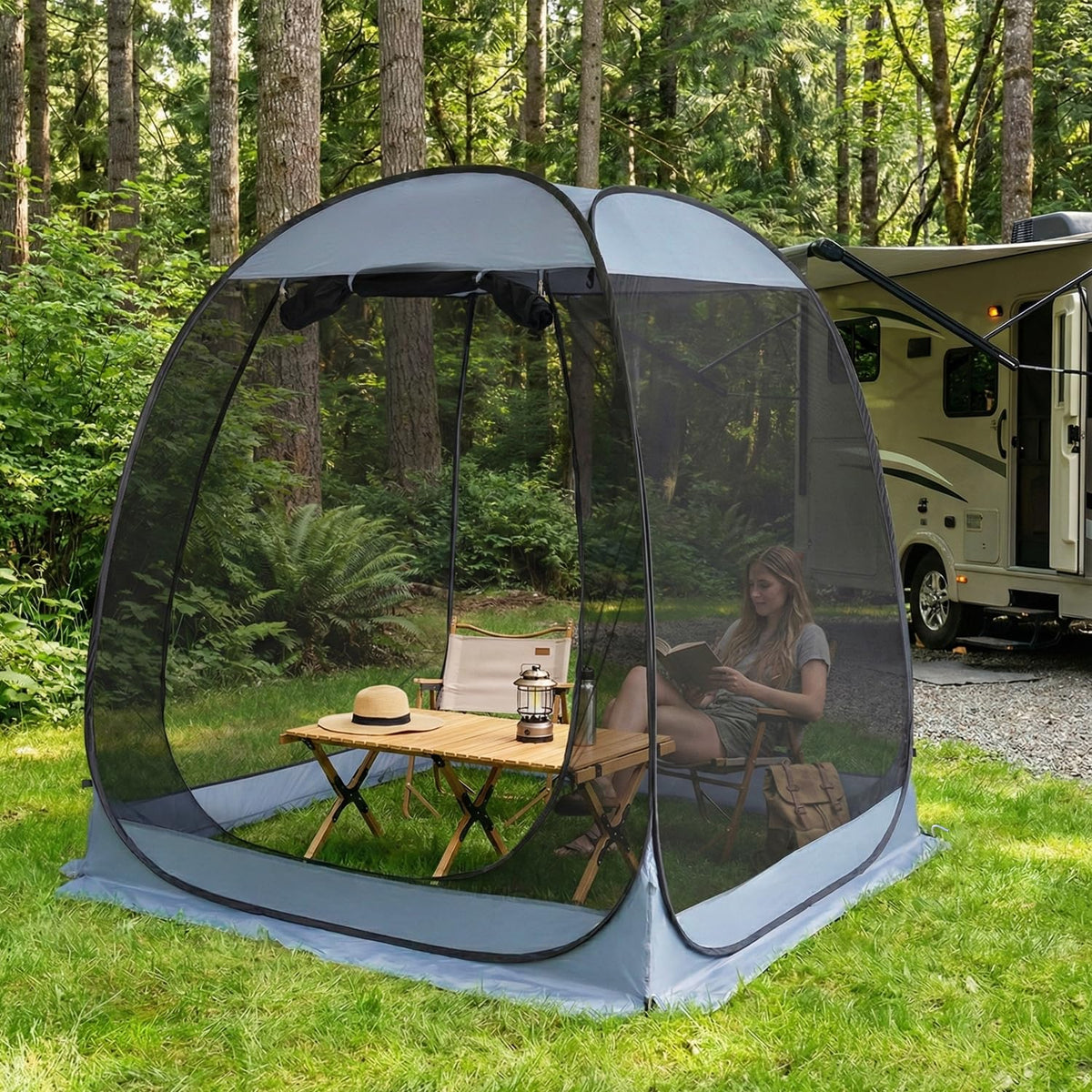 Pop Up Screen House Tent with Mosquito Netting U759193