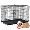 36 Inch Double-Door Metal Dog Crate with Tray and Divider Z201