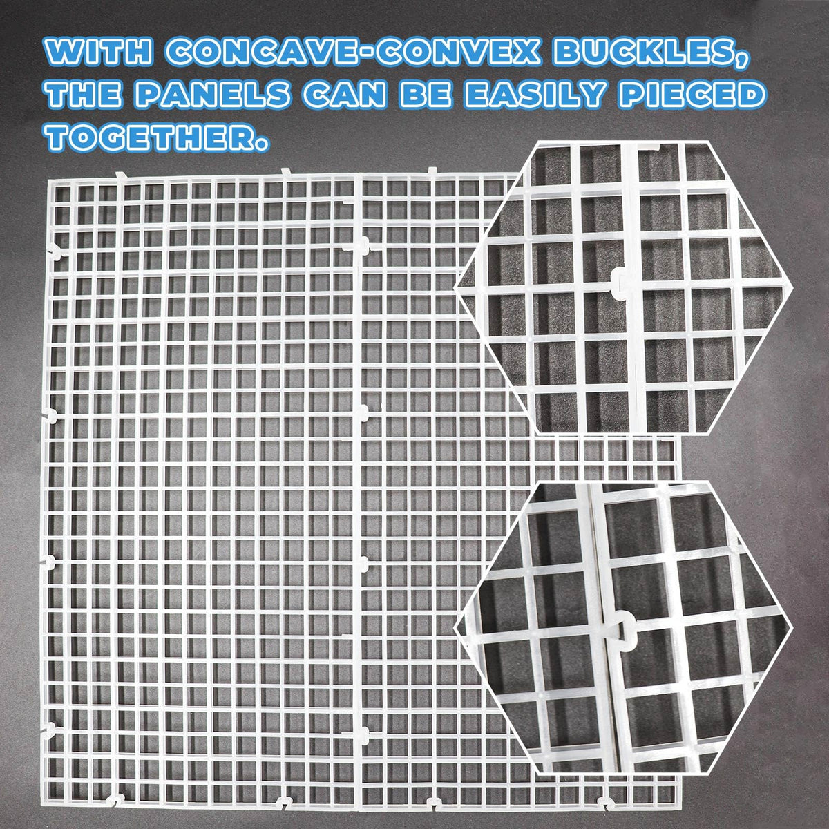 8 Pack Transparent Acrylic Aquarium Lid with Clips B207101