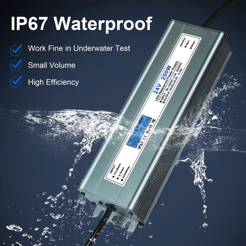 24V 200W IP67 Waterproof LED Power Supply U2228