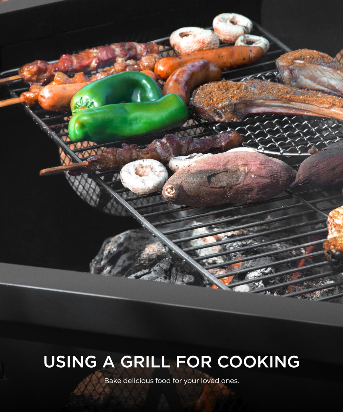 35 inch Wood Burning Fire Pit with Cooking Grill L6809