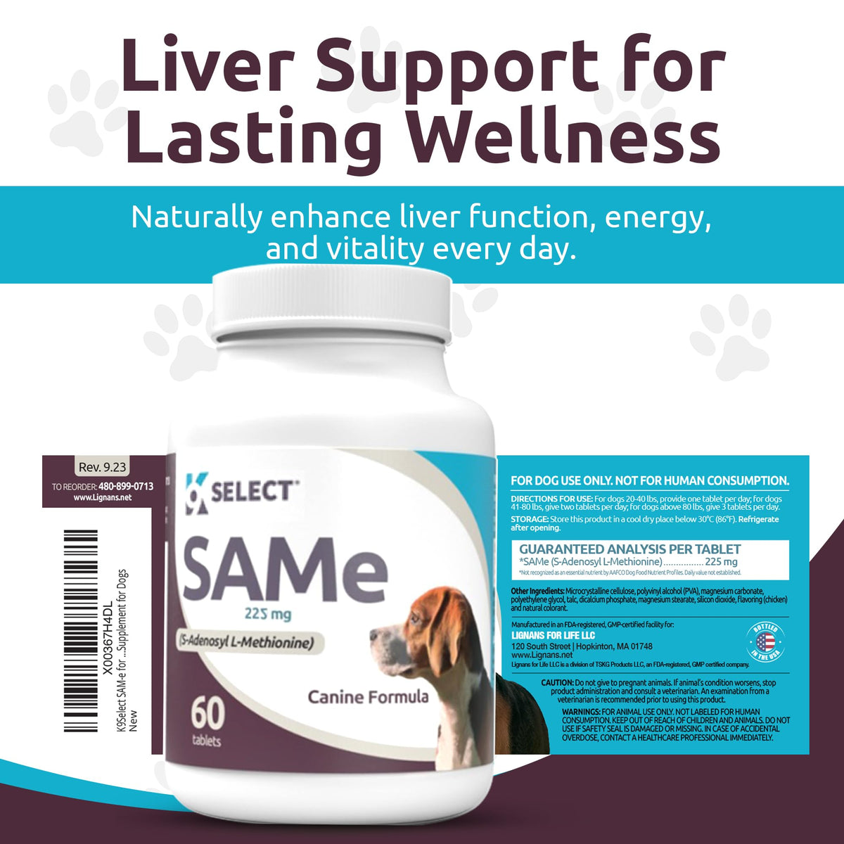 Dog Liver Supplement 60 Tablet 225mg O76108