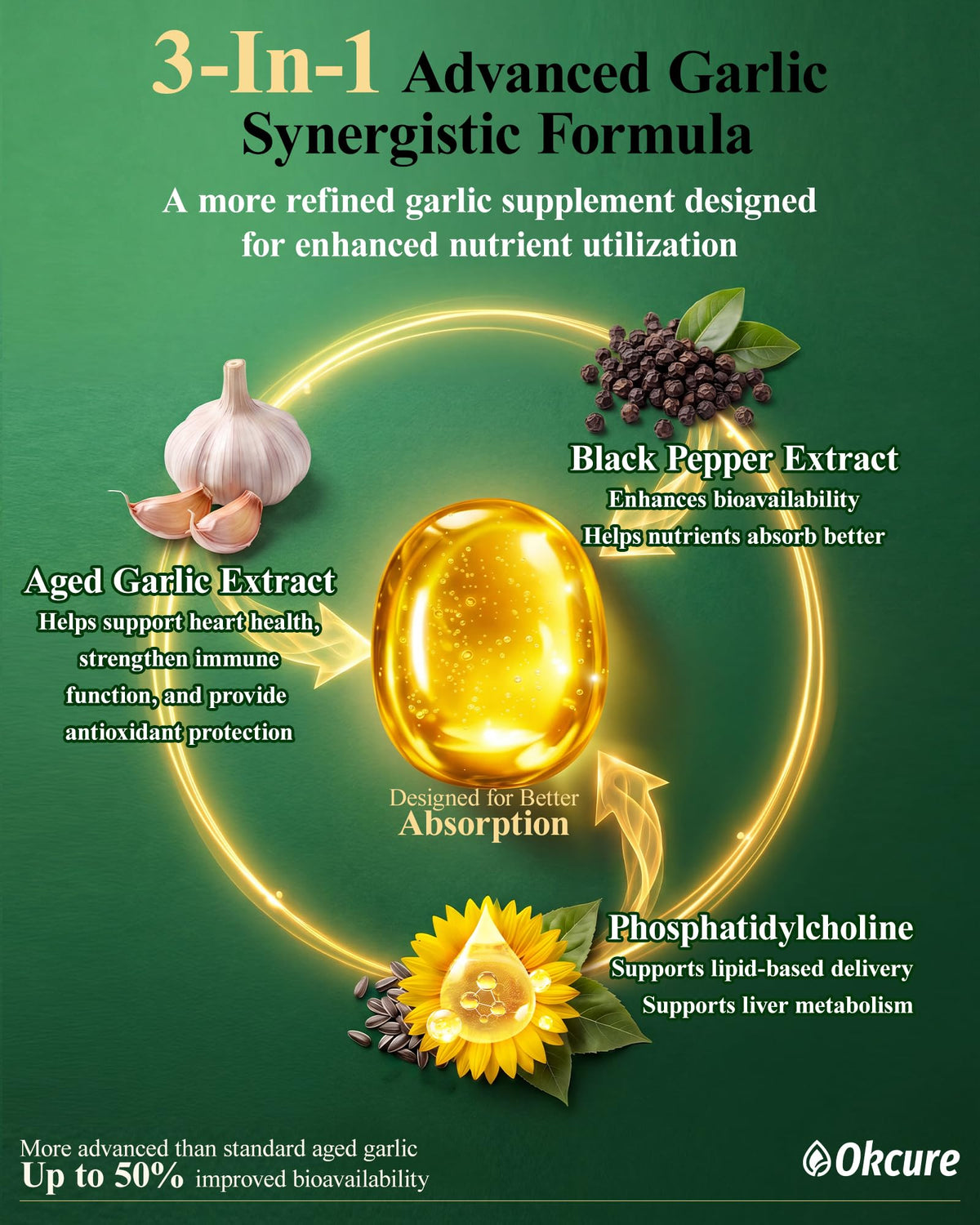 Odorless Garlic Supplement 300 Softgels A911