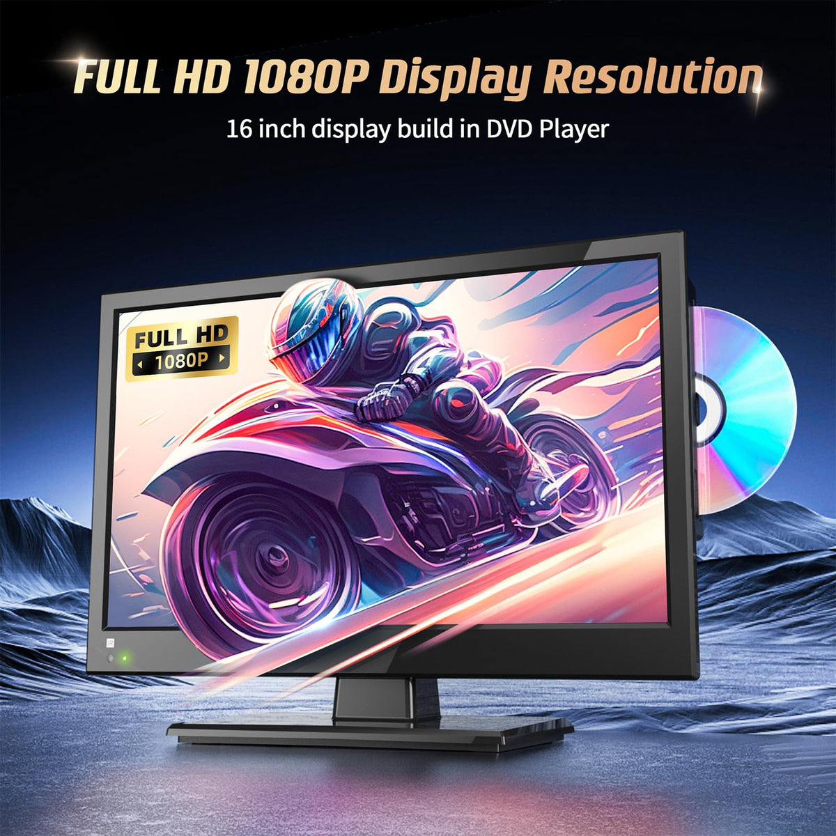 16 Inch 1080P LCD TV with DVD Player Z6840