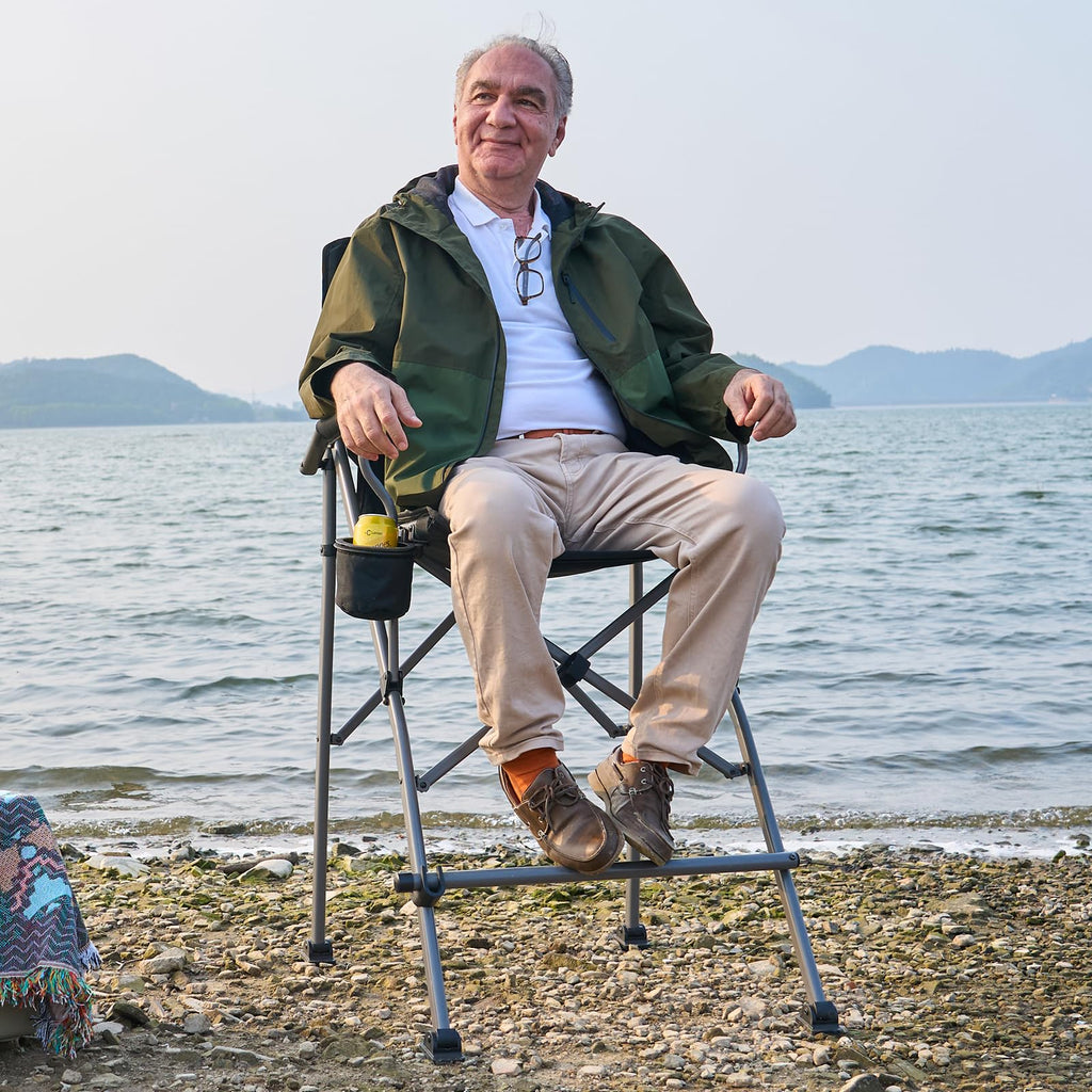 Foldable Camping Chair with Carry Bag Black X6093
