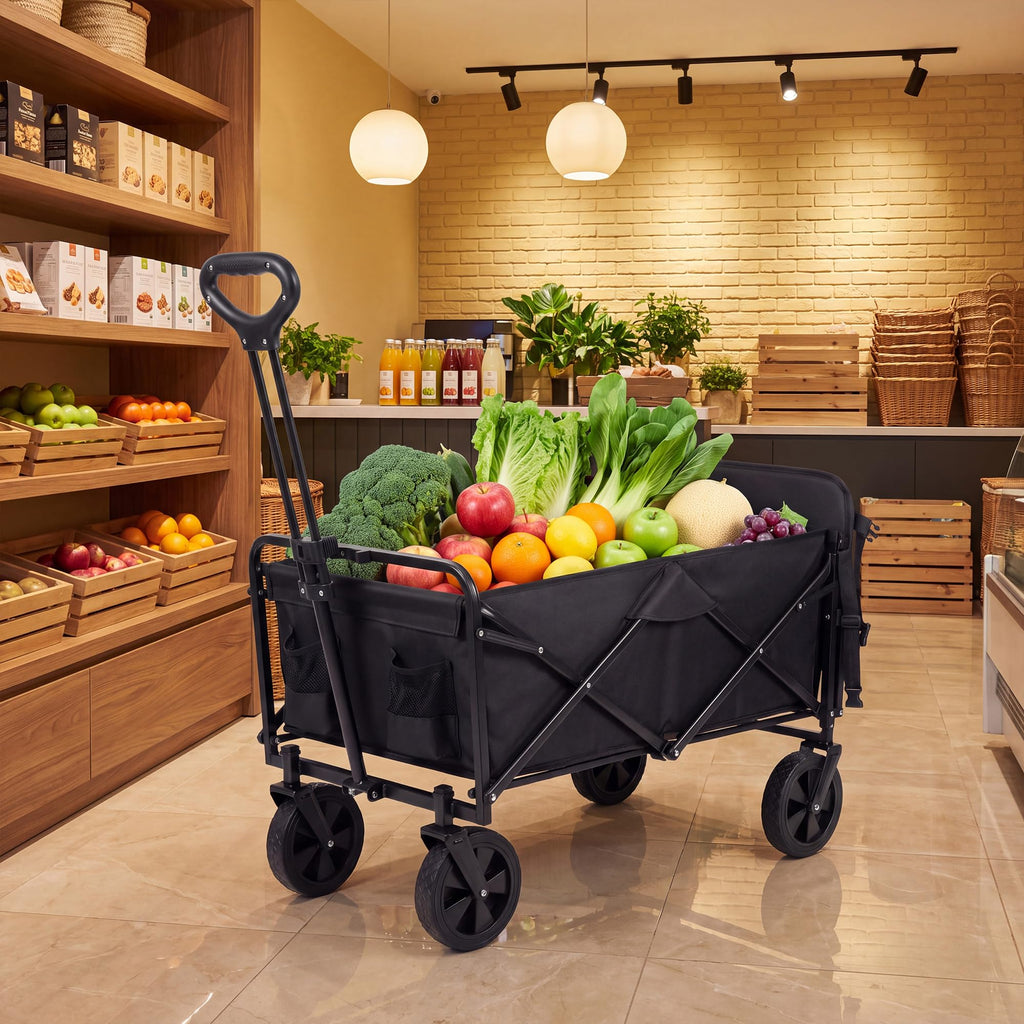Large Dog Wagon Cart with Canopy, All-Terrain Wheels, Ramp Tailgate E999800