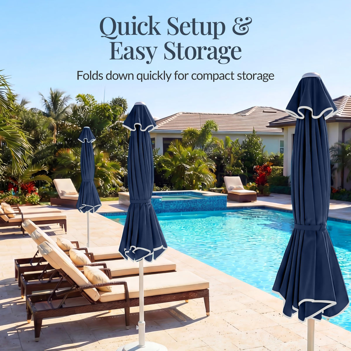 Patio Market Umbrella with Crank & Tilt Z748