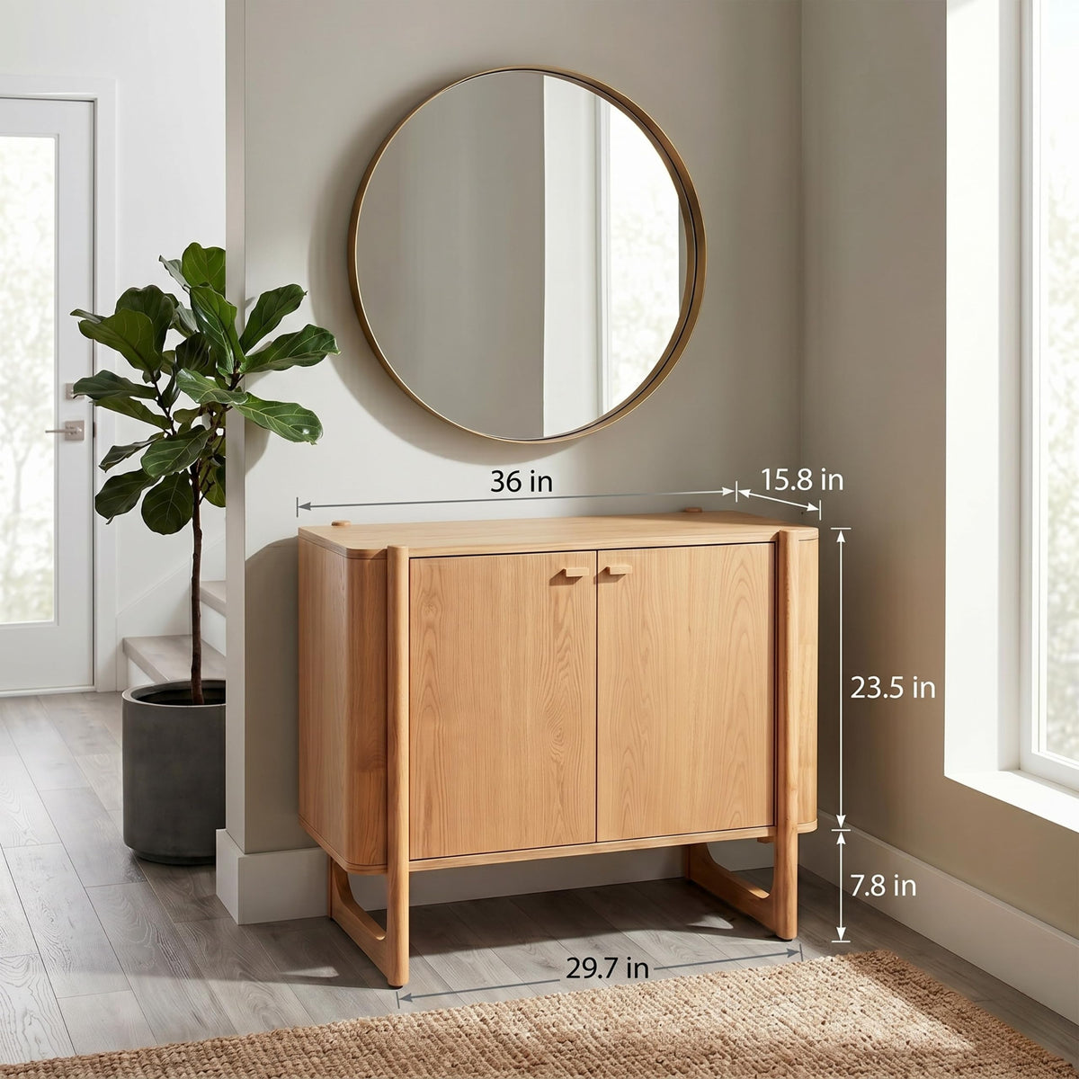 Solid Wood Accent Cabinet & Media Console O3293