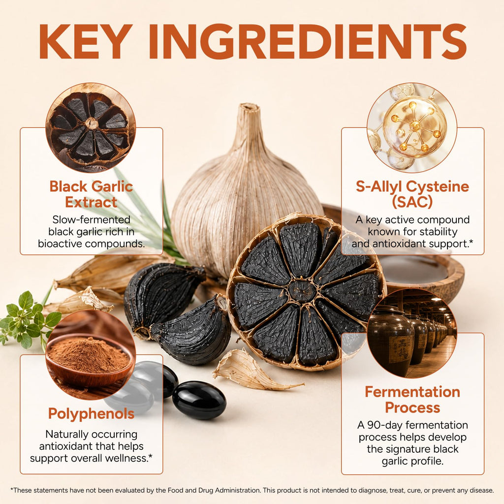 Black Garlic Capsules 6000mg 240 Softgels G70533