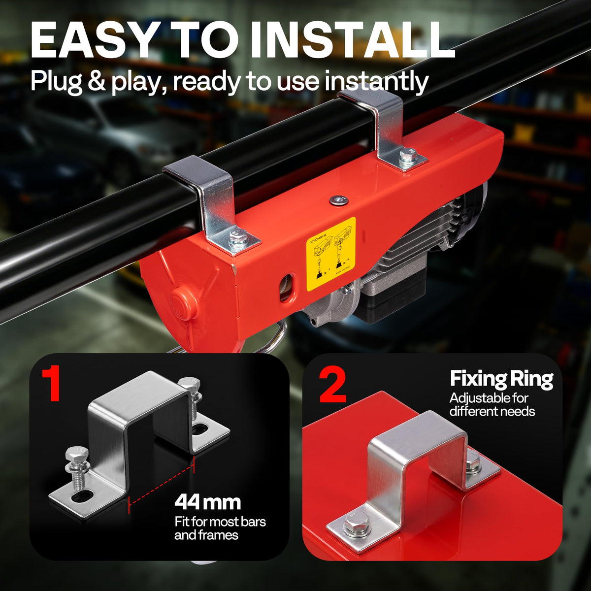 110V 440 Lbs Electric Hoist with Remote Control P967812