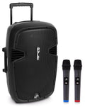 15-Inch Portable PA Speaker System with 2 UHF Microphones R72439