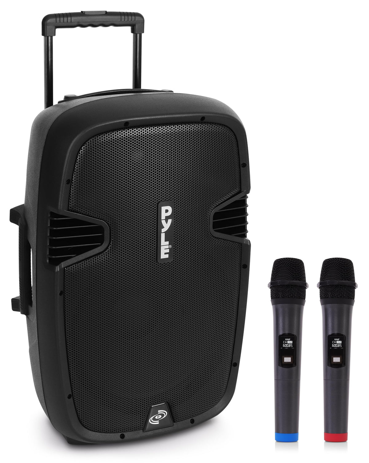 15-Inch Portable PA Speaker System with 2 UHF Microphones R72439