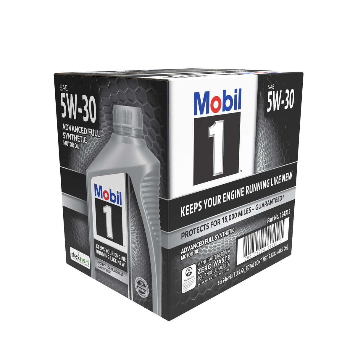Full Synthetic Motor Oil 5W-30, 6-pack of 1 quarts H43179