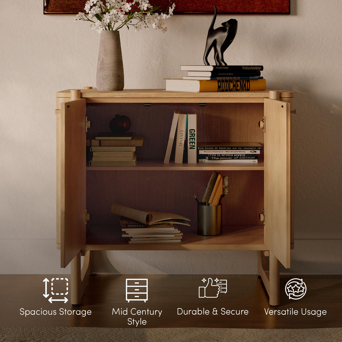 Solid Wood Accent Cabinet & Media Console O3293