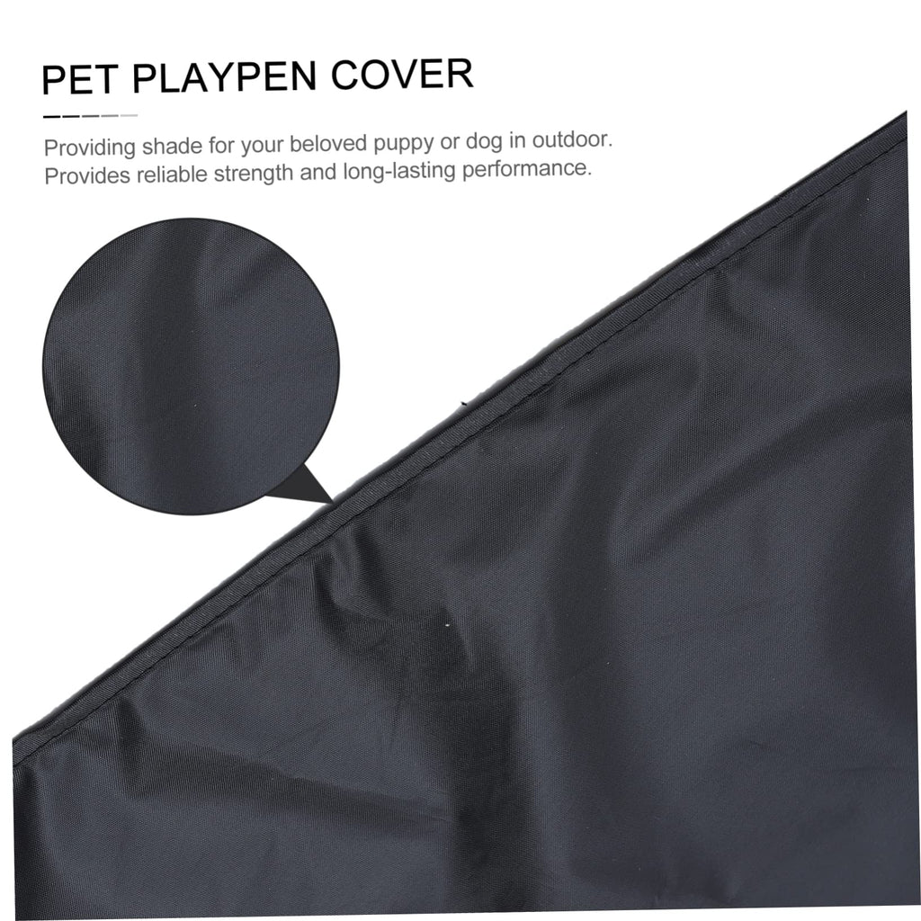 Waterproof Sunproof Dog Playpen Roof Cover 210D Oxford Cloth Black Z467