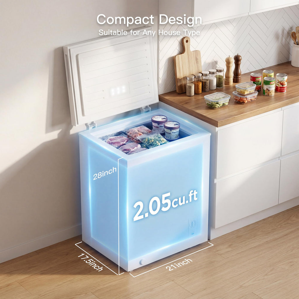 2.05 Cu.Ft Chest Freezer with 2 Removable Baskets D161846