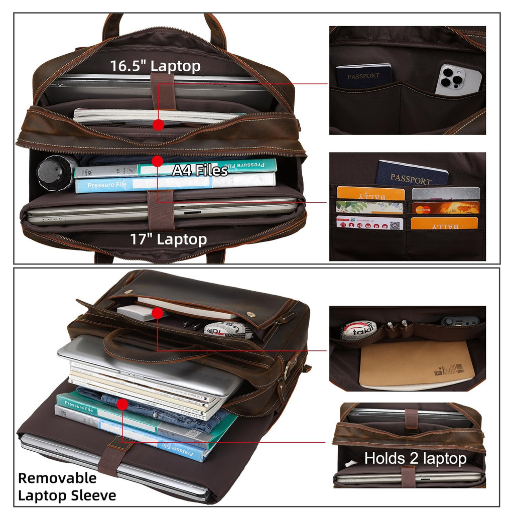 Leather Laptop Briefcase R6434