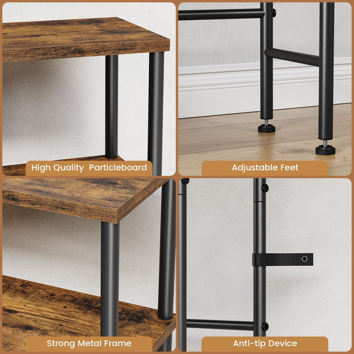 Narrow 15.7" 2-Tier Console Table X763