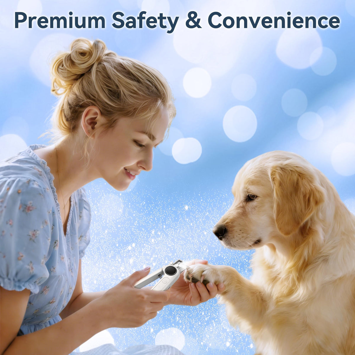 2-in-1 Quiet Electric Pet Nail Clipper & Grinder with Light T911464