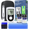 Blood Glucose Monitor Kit with 100 Strips, 100 Lancets, Lancing Device, No Coding H63545