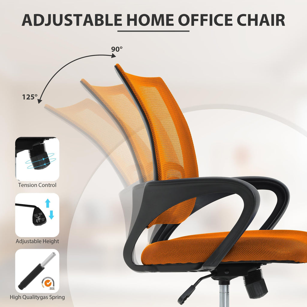 Adjustable Mid Back Ergonomic Mesh Office Chair with Lumbar Support K577417