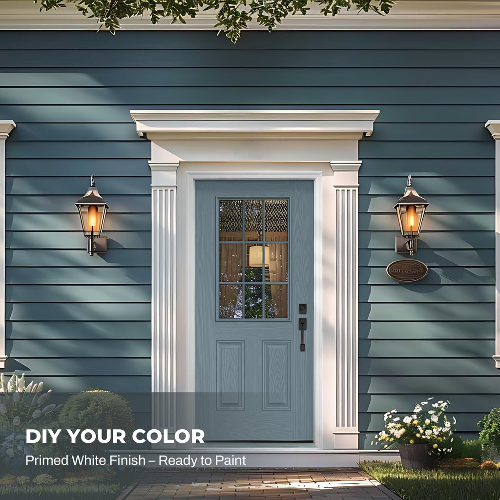 Fiberglass Exterior Door with Brickmould, 36'' x 80'' Front Entry Door C711906