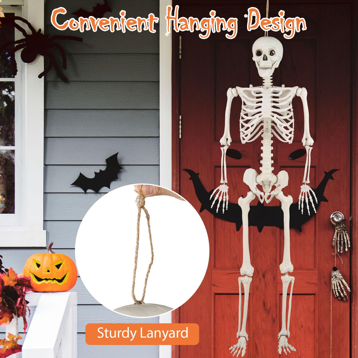Life Size Posable Skeleton with Movable Joints H404684