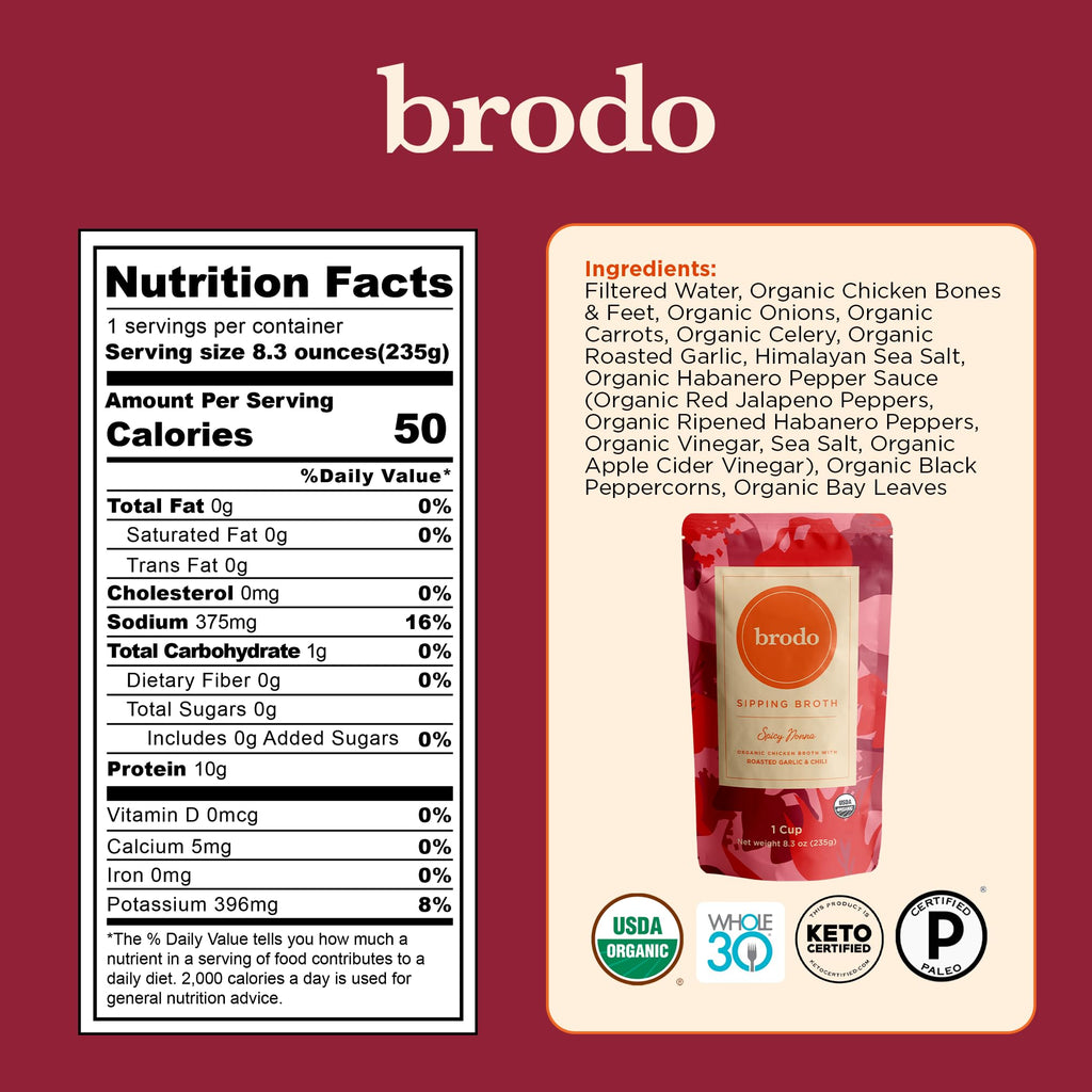 Chicken Bone Broth Variety Pack 30 Cups A525