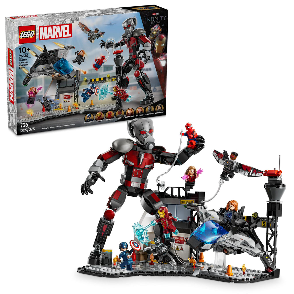 Captain America Civil War Building Toy Set with 8 Minifigures F86683
