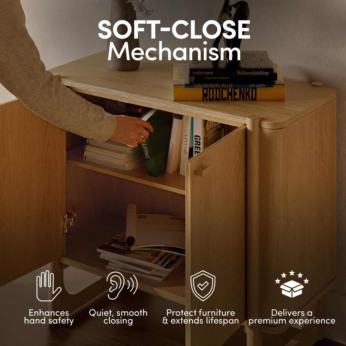 Solid Wood Accent Cabinet & Media Console O3293