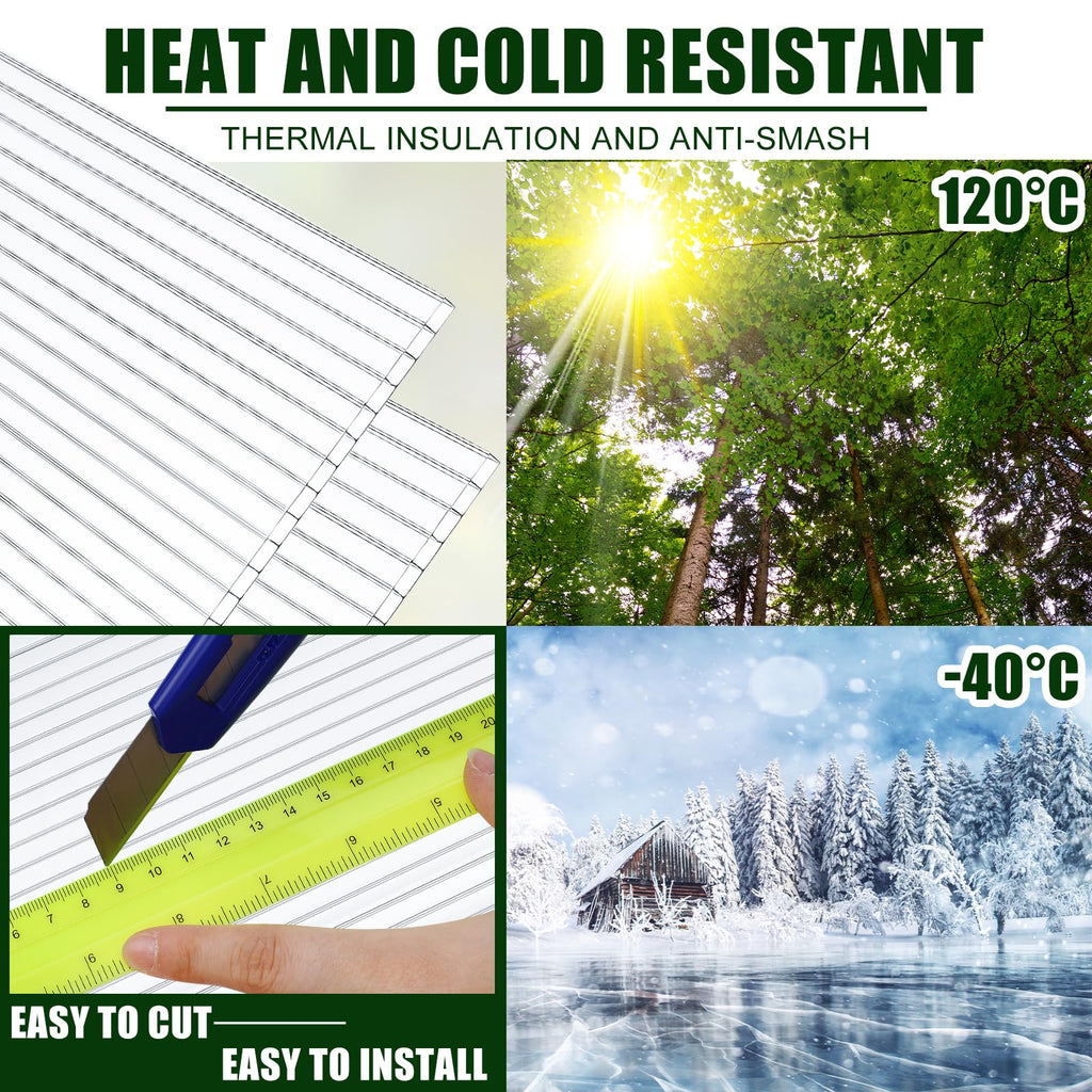 12 Pack Polycarbonate Greenhouse Panels L460