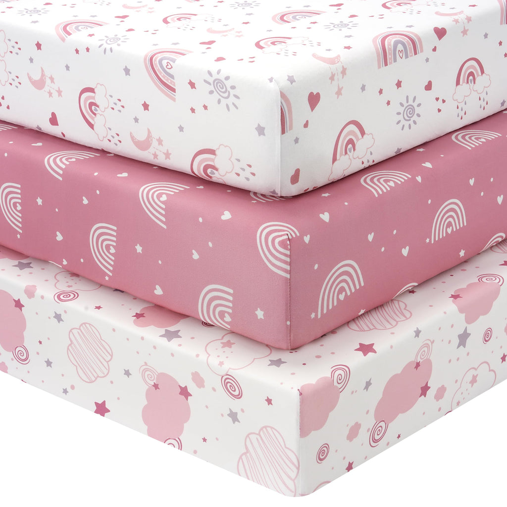 3 Pack Fitted Crib Sheets 52”x28” P801204