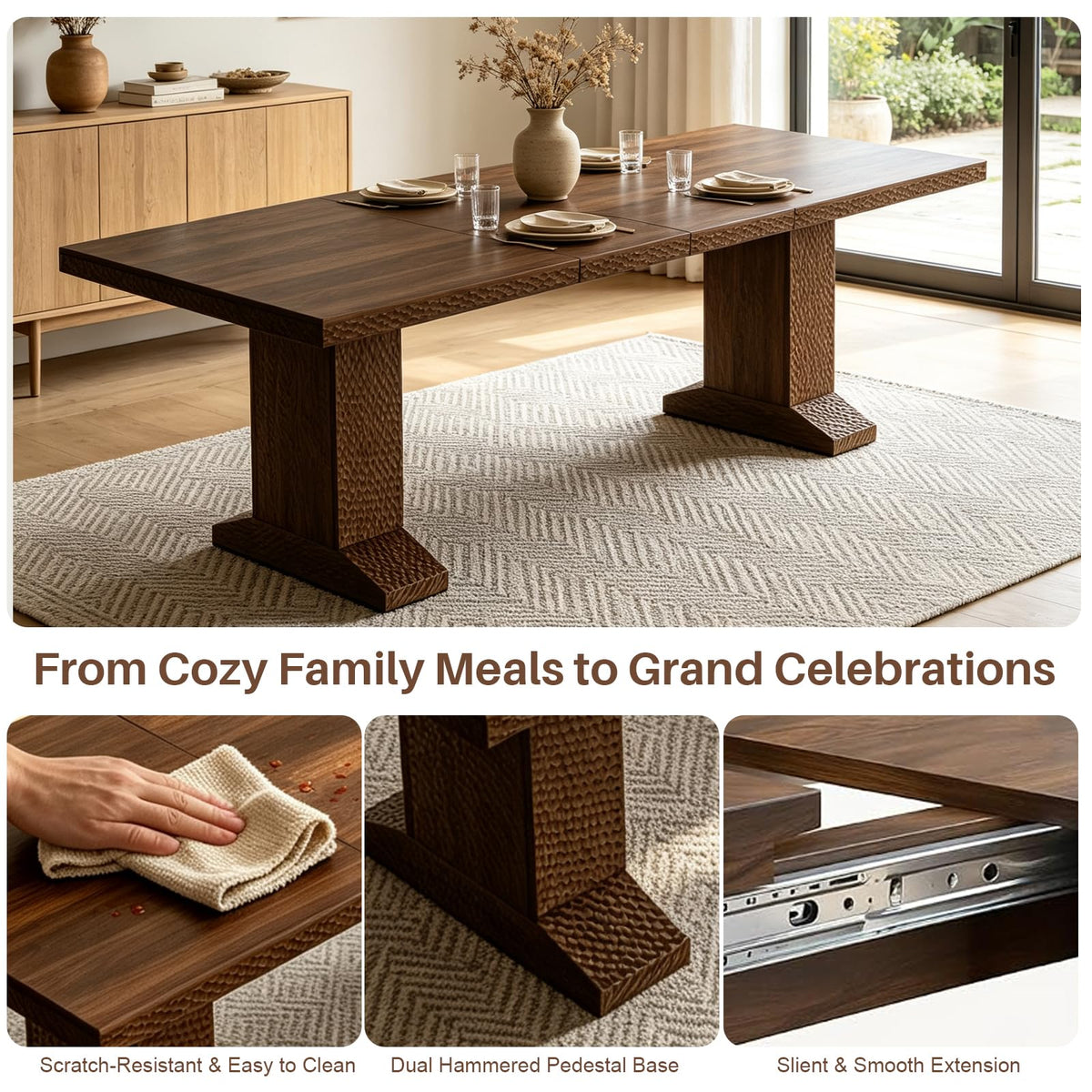 Extendable Dining Table Set for 8 G42537