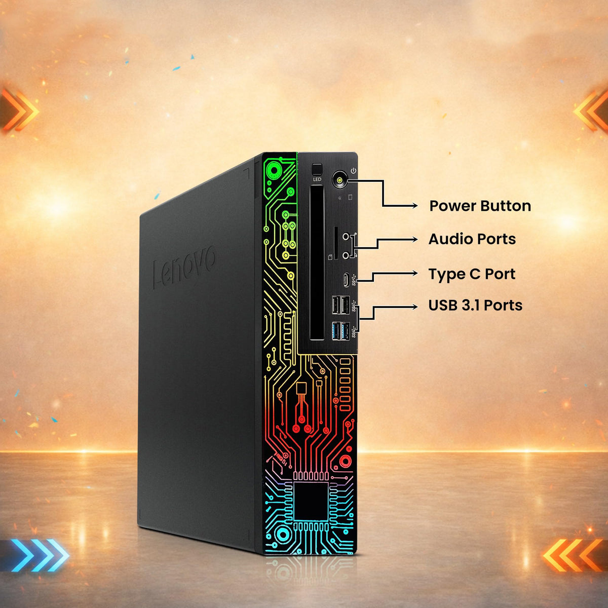 RGB Desktop PC Intel Core i5-8500 16GB DDR4 RAM 256GB SSD 500GB HDD GeForce GT 1030 T3009