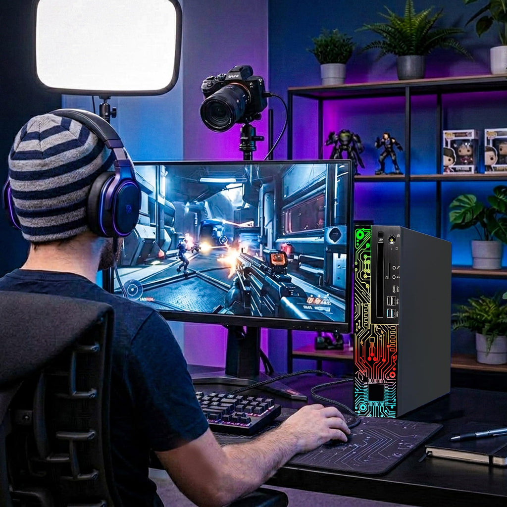 RGB Desktop PC Intel Core i5-8500 16GB DDR4 RAM 256GB SSD 500GB HDD GeForce GT 1030 T3009