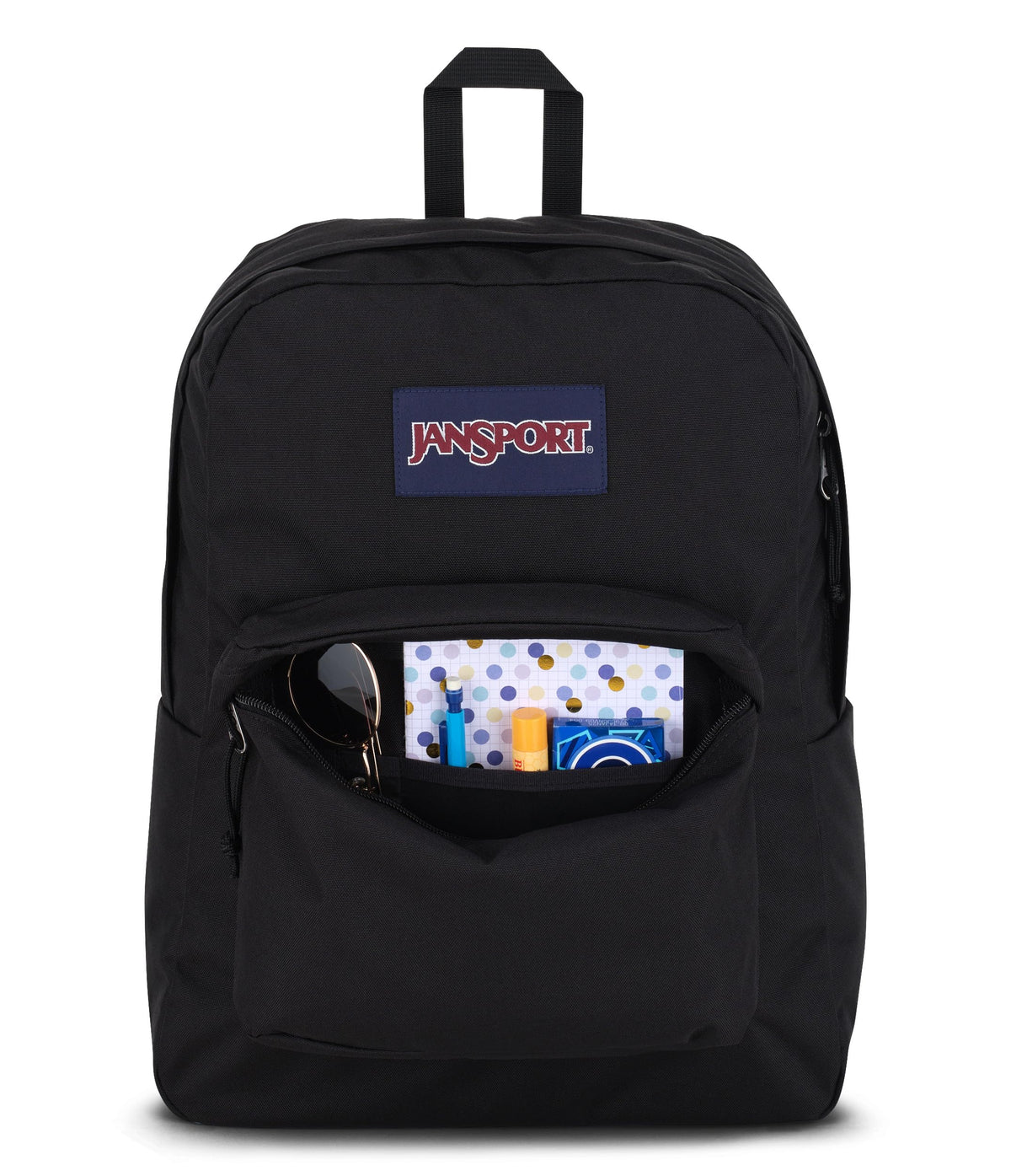 Lightweight Black Backpack with 1 Main Compartment D76236