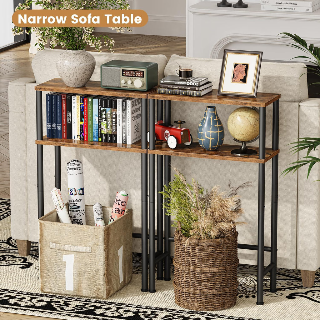 Narrow 15.7" 2-Tier Console Table X763