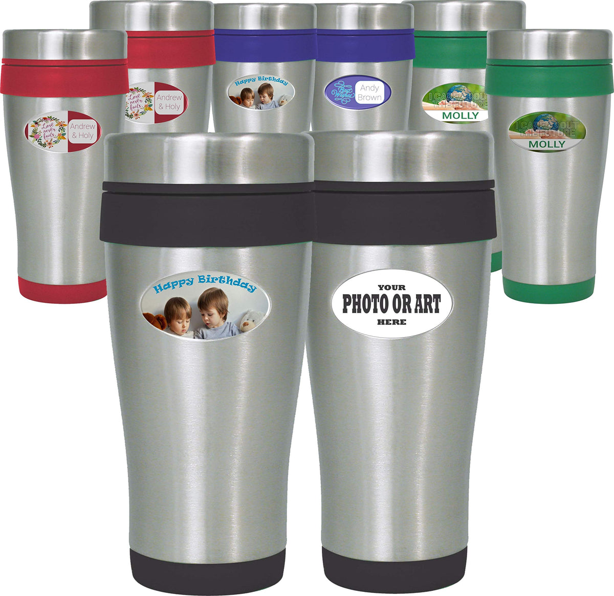 16 oz Stainless Steel Insulated Travel Mugs with Lid Q1838