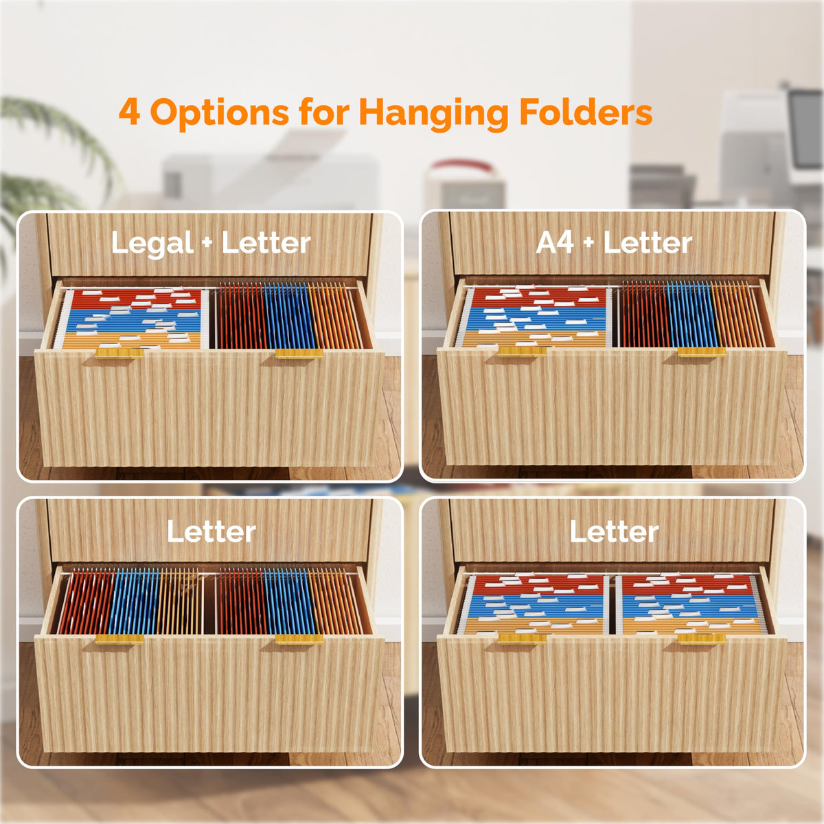 2 Drawer Wood File Cabinet Q336