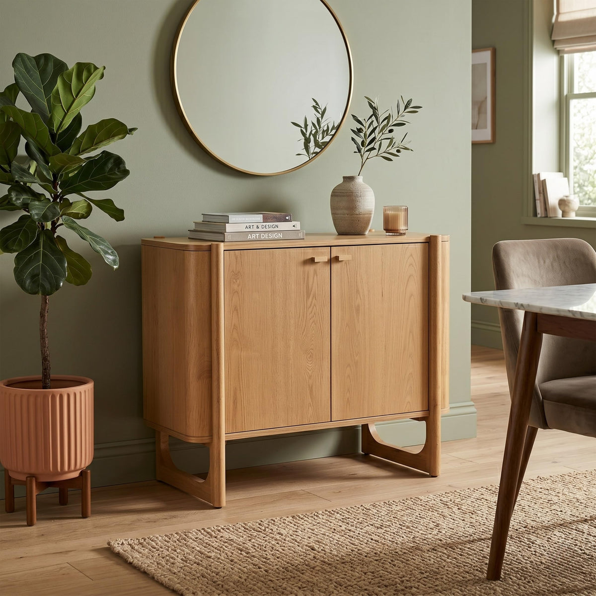 Solid Wood Accent Cabinet & Media Console O3293