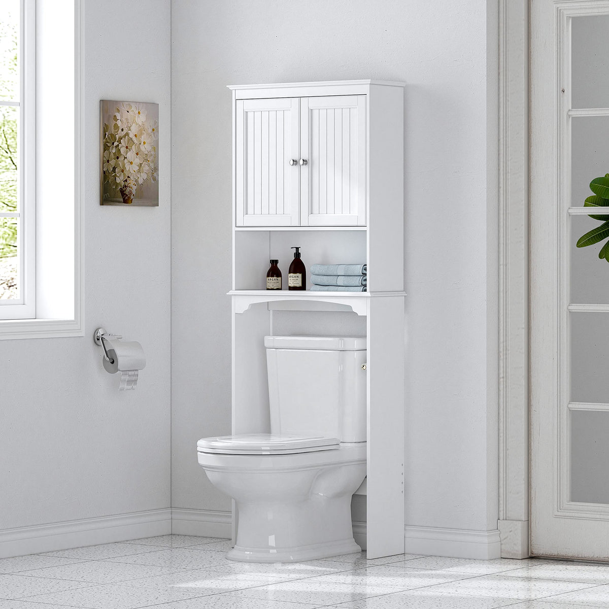 Over The Toilet Storage Cabinet with Doors B1370