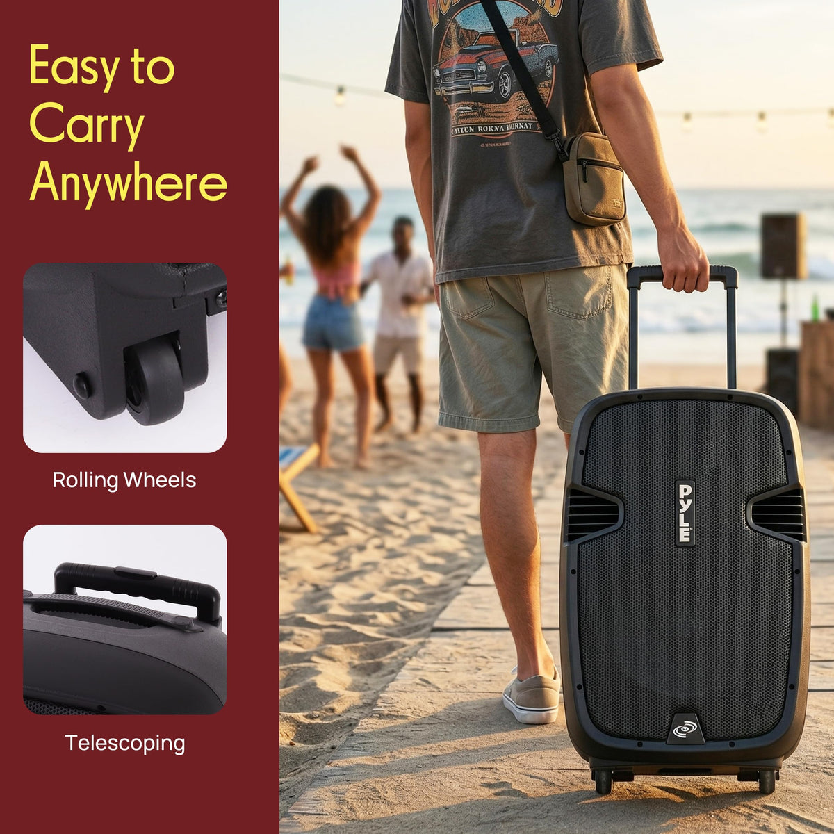 15-Inch Portable PA Speaker System with 2 UHF Microphones R72439