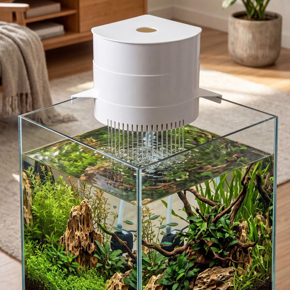 3-Tier Hang On Back Aquarium Filter 10W 158GPH E1452