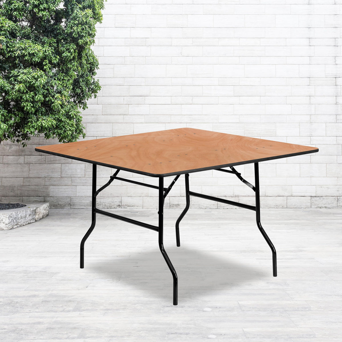 4 ft Wood Folding Square Banquet Table K594229